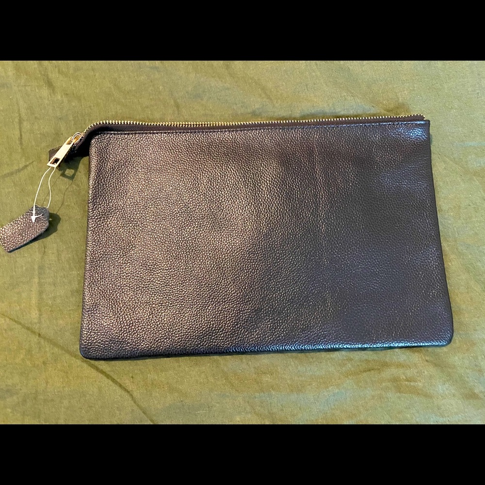Culture Riot Black Leather Clutch - NWT